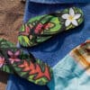 Bora Bora flip flops on the beach