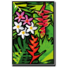 Floral tropical design Bora Bora fridge magnet 2x3"