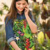Bora Bora apron girl selling flowers