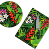 Floral tropical design glass cutting boards