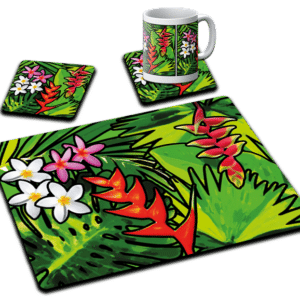 Bora Bora placemats and drink coasters