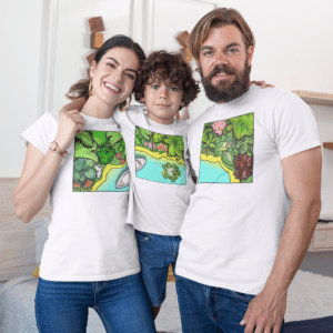 Fiji tropical, floral, botanical t-shirts