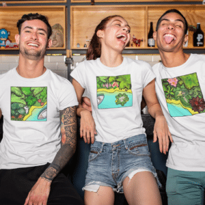 Fiji tropical, floral, botanical t-shirts