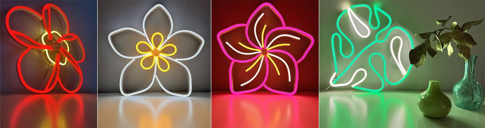 Floral tropical neon LED signs wall art decor