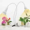 20W Adjustable 2-Head Clip-on LED Grow Light White