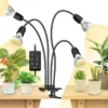40W Adjustable 4-Head Clip-on LED Grow Light with timer